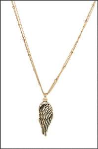 Whitehot Wing/Gold Necklace