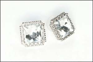 Large CZ Stud Earrings