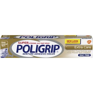 Super POLIGRIP Denture Adhesive Cream Ultra Care 62g