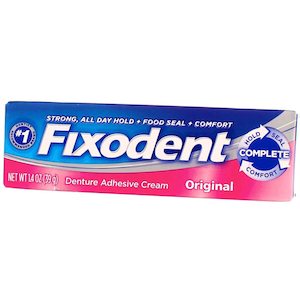 Fixodent Denture Adhesive Cream Original 40g PACK