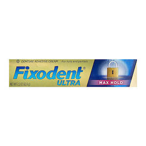 Denture Care: Fixodent Ultra Max Hold Denture Adhesive Cream 62g