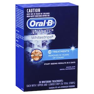 Teeth Whitening: Oral B 3D White Teeth Whitening Strips 28 Treatments