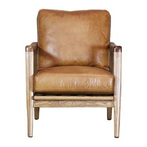 Reid Leather Armchair - White Sugaa and Co