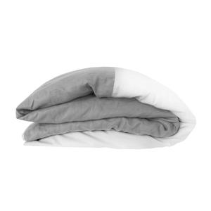 Light Grey Linen Duvet Cover - White Sugaa and Co