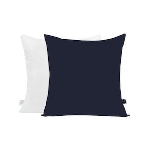 Navy Linen Cushion - White Sugaa and Co