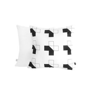 Half Cross Square Cushion - White Sugaa and Co