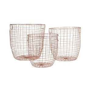 Baskets Copper - set of 3 - White Sugaa and Co