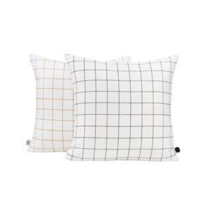 Black & Copper Grid Cushion - White Sugaa and Co