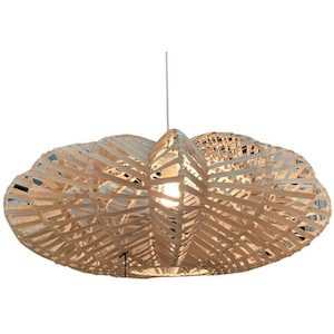 Rattan Pendant Ceiling Light - White Sugaa and Co