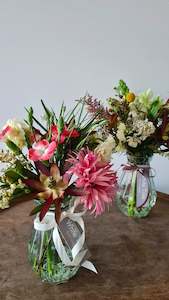 Petite flowers in a sweet vase