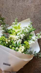 Flower: White & Green flower Bouquet