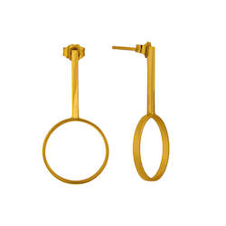 Internet web site design service: Clarity Earrings Gold