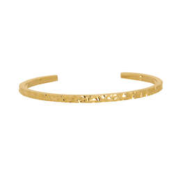 Solaris REMIX Hammered Cuff - Gold