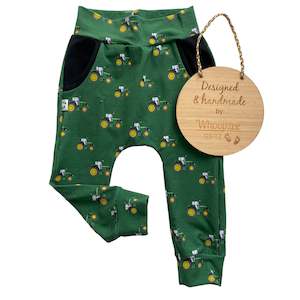 Gift: Harem Pants - Green tractors