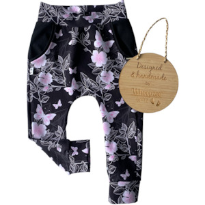 Harem Pants -   Crystal butterfly floral  - Limited Edition