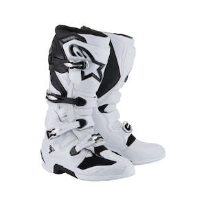 Boots: Tech-7 MX Boots White/Black