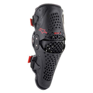 Youth Knee Protection: SX-1 v2 Knee Guards Black/Red