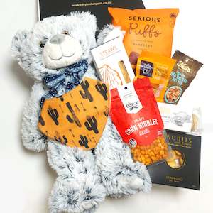 Savour the Baby- Bib, Teddy & Savoury Snacks New Born Gift