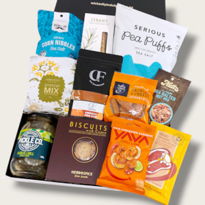 Corporate Gifts: Super Savoury- Pickles, BBQ Rub, & Cumin Biscuits Gift Basket