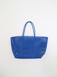 Hand made shopping basket-cobalt