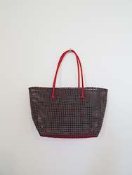 Clothing: Hand made shopping basket-grey+red