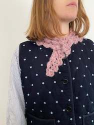 Clothing: Hand crochet scarf - dusky pink