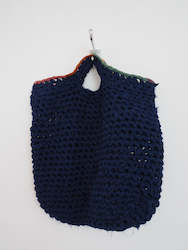 Hand crochet bag - indigo