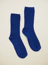 Clothing: S O K K E N Ribbed socks - Indigo