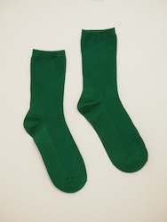 Clothing: S O K K E N Ribbed socks - Parsley