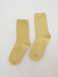 S O K K E N Waffle socks - Lemon