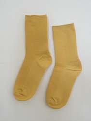 Clothing: S O K K E N Ribbed socks - Lemon