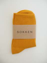 S O K K E N Ribbed socks - Honey