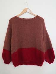 Clothing: Hand knit jumper - Mulberry