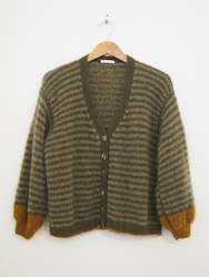 Hand knit cardi - Pinstripe