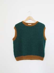 Hand knit vest - Pasture