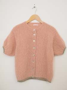 Hand knit cardi - Pinky