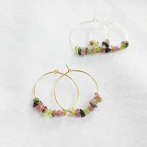 Goodheart gemstone hoops-tourmaline