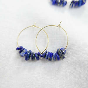 Goodheart gemstone hoops-lapis lazuli