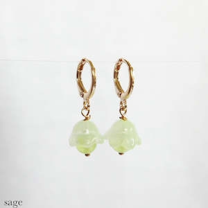 Sunflower earrings-sage