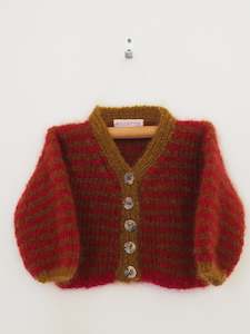 Widdettes Kids Hand knit Cardigan- Reds