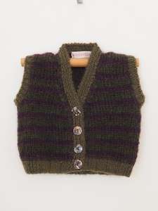 Widdettes Kids Hand knit vest-Purple moss