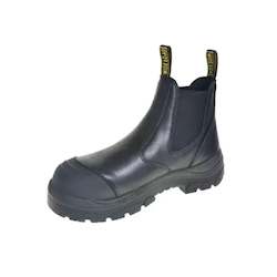 Footwear: 490BPO - Black Pull On Safety Boot