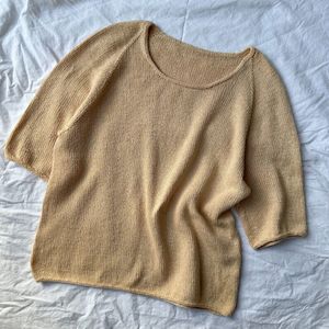 Cumulus Tee O Neck Knitting Pattern - PetiteKnit