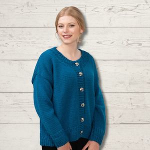 Oversized Cardigan Knitting Pattern (N1570)