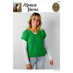 Alpaca Yarns Modern Vest Knitting Pattern  (1146)