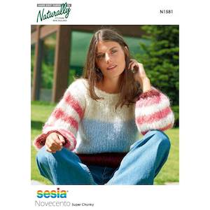 Haberdashery: Adult Chunky Sweater Knitting Pattern (N1581)