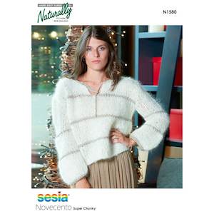 Adult Chunky Sweater Knitting Pattern (N1580)