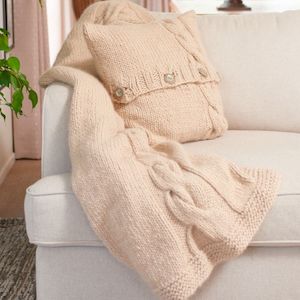 Cable Cushion & Couch Throw Knit Kit