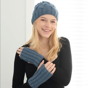 Cabled Beanie & Mittens Knit Kit