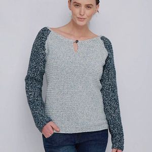 Summer Blues Sweater Crochet Pattern (DMF15459L)